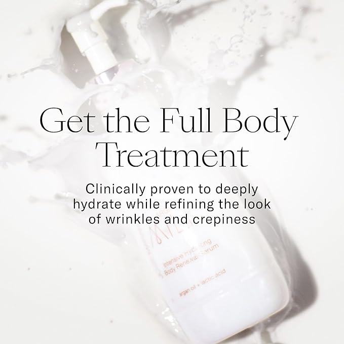 Josie Maran Ultra Hydrating Serum with Organic Argan Oil for Full Body Care - Refine Wrinkles and Crepiness - Argan Milk Intensive Hydrating Body Renewal Serum - Unscented (6.7 Oz)