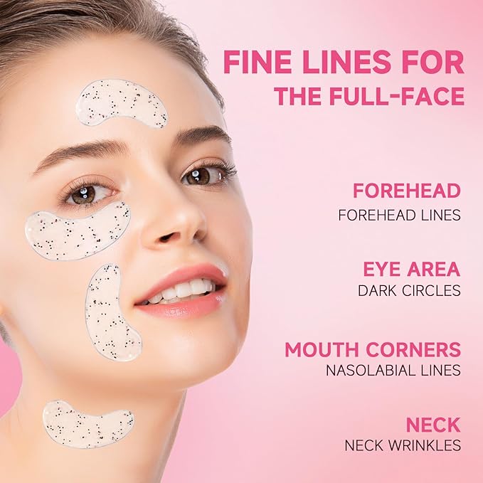 POSTA 20Pairs/40Pcs Collagen Under Eye Patches, Glitter Under Eye Mask for Dark Circles and Puffiness, Hydrating Eye Skincare Reduce Wrinkles and Fine Lines, Eye Gels Pads for Beauty Personal Care