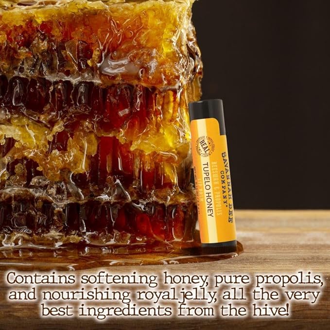 Savannah Bee Company Lip Balm - Lip Moisturizer for Chapped Lips - Hydrating Lip Balm with Pure Honey