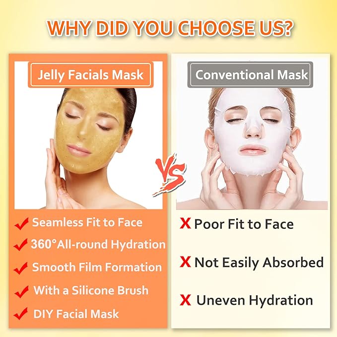 24k Gold Jelly Masks for Facials Rose Hydro Jelly Masks for Facials Professional
