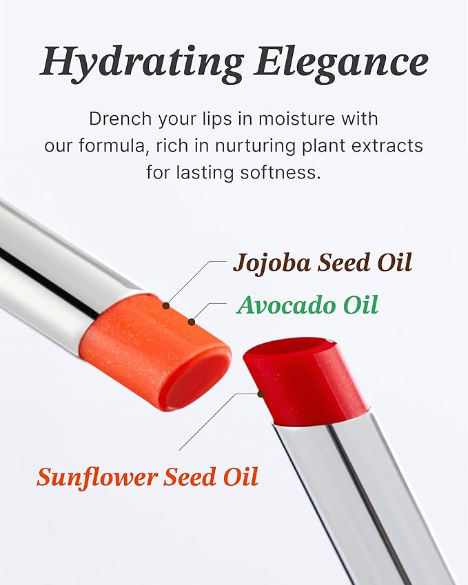 Glint Glow Lip Balm (Burnt Rose, 0.1oz) - Moisturizing Stain Lipstick with Shine for Natural Lips, Tinted Treatment. Luxurious Korean Skin Care Makeup. Chapped, Dry, Cracked Lips.