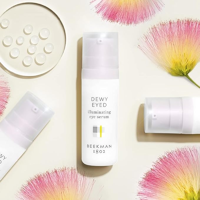 Beekman 1802 Dewy Eyed Illuminating Eye Serum - Fragrance Free - 0.5 oz - Reduces Puffiness & Dark Circles - With Goat Milk & Aloe Vera - Good for Sensitive Skin - Cruelty Free
