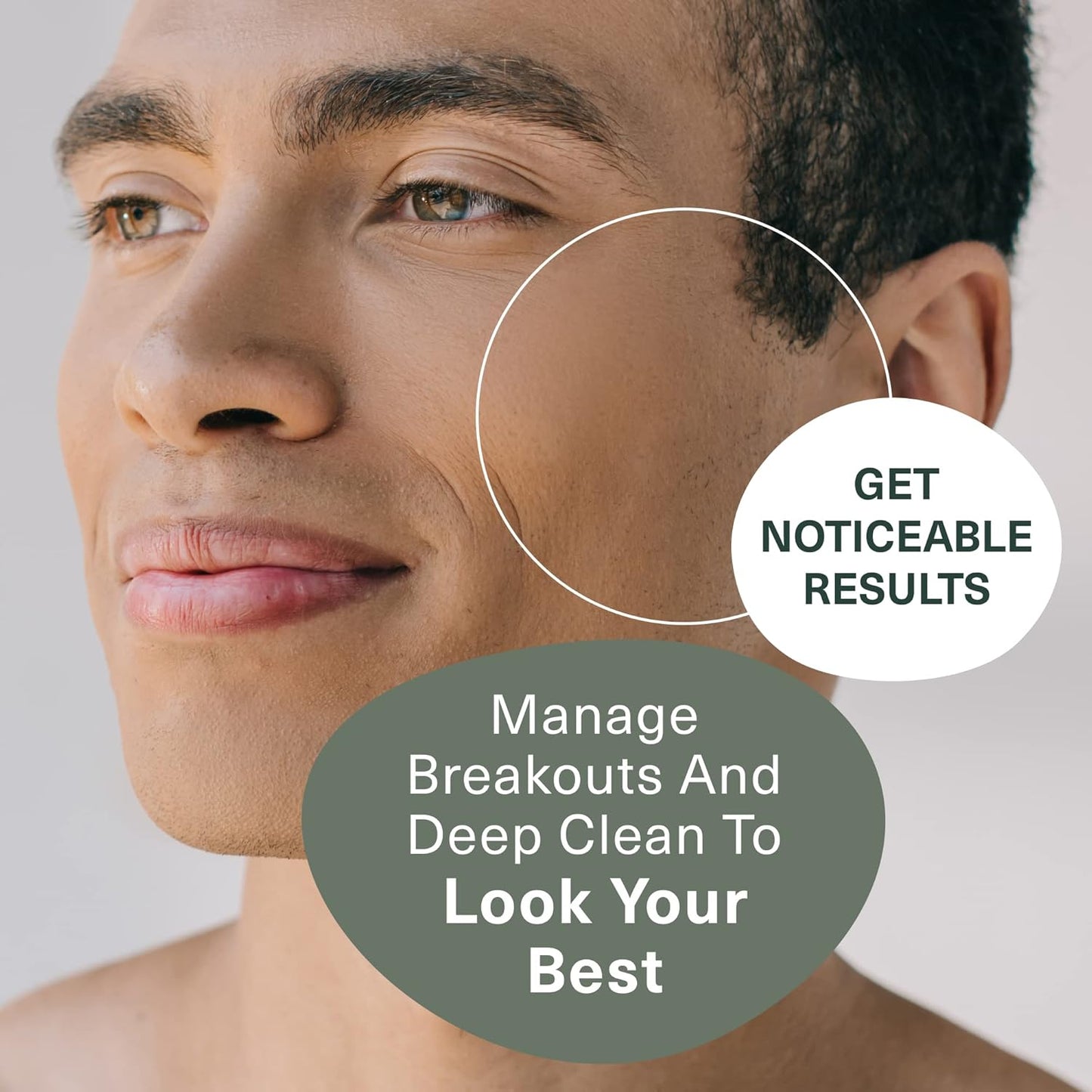 Botanic Tree Glycolic Acid Exfoliating Face Wash for Men - Facial Exfoliating Cleanser, Face Scrub - 10% Glycolic Acid with Activated Charcoal - 6 fl oz