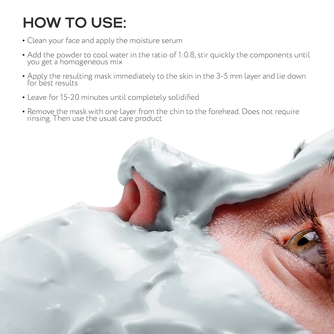 Name Skin Care Alginate Powder Face Mask with Hyaluronic Acid - 2.2lb, 40 Applications - Peel Off Korean Beauty Natural Fascial Skincare - Hydrating Moisturizing Exfoliating Brightening Peeling Kit