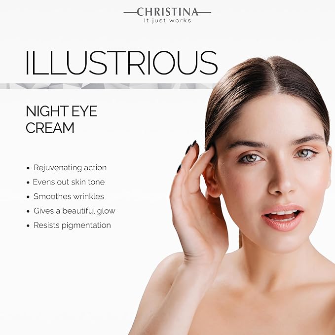 '-CHRISTINA- Illustrious Night Eye Cream with Retinol and Vitamin C | Under Eye Cream Revitalizes, Brightens, Nourishes the Skin | Night Cream for All Skin Types 15ml