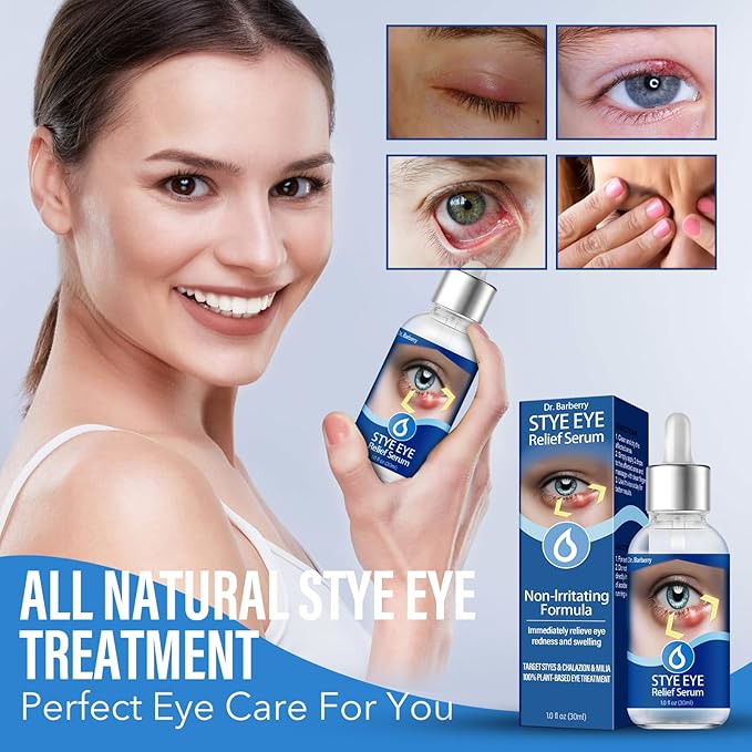 Stye Eye Treatment, Natural Stye Remover, Eye Stye Relief Serum, Premium Formula - Gentle Cleanser for Chalazion & Blepharitis (1 Fl Oz (Pack of 1))