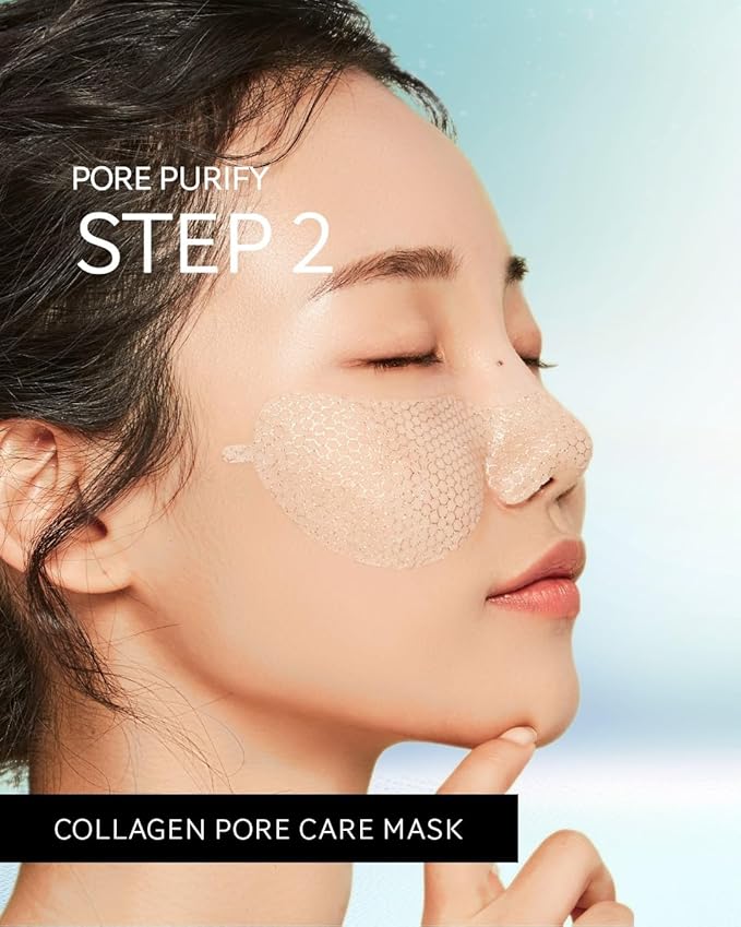 CONTEXT SKIN Super Pore Purify Mask | Collagen-Infused Sheet Masks for Deep Cleansing, Hydration, and Pore Cleaner | Boosts Elasticity, Firmness, and Moisturization