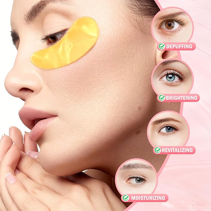 Under Eye Patches (30 Pairs) Rose Eye Mask for Puffy Eyes, Dark Circles, Eye Bag, Wrinkles - Undereye Bags, Birthday Gifts for Women - Vegan Cruelty-Free Self Care