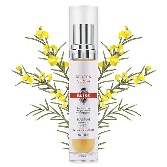 BLISS Red Tea Serum - Infused with Red Tea Extract & Hyaluronic Acid Face Serum - Face Tightening & Skin Firming for Radiant, Youthful Complexion - Diminish Dryness, Fine Lines & Wrinkles - (1oz)