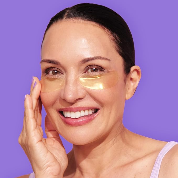 MCoBeauty Age Resist Active Gold Hydrogel Night Repair Eye Patches, Brightening & De-Puffing, with Collagen and Hyaluronic Acid, Vegan, Cruelty Free Cosmetics