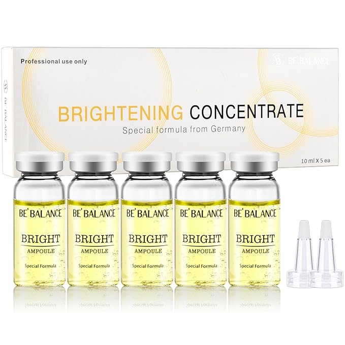 Brightening Concentrate Serum for Microneedling Serum Ampoules for Face Starter Kit for Elasticity Restoration & Reduced Fine Lines and more help to create more radiant 0.35 oz 5 Vials