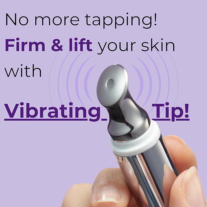 Collagen Lifting Eye Cream with Vibrating Massage Head for Wrinkles, Fine Lines, and Puffy Eye Bags-Under Eye Cream for Dark Circles and Anti-Aging, Korean Skin Care (20ml 0.67 fl oz)