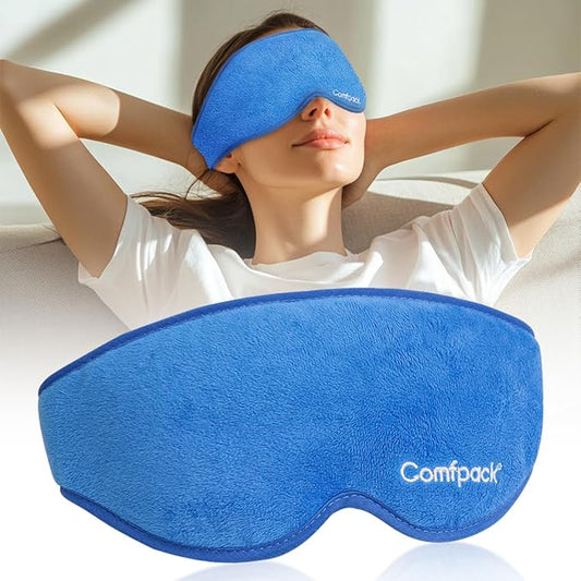 Eye Mask for Dry Eyes, Microwave Warm Compress for Eyes with Washable Cover, Remove Styes, Chalazion Therapy Heating Pad Hot Compress, Moist Heat Mask for Blepharitis, Tired