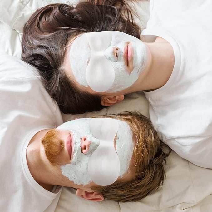 Joez Wonderful 50 Sheets Disposable Eye Mask Paper, Non Woven Eye Care Patches Paper Eye Covers, Cotton Spa Eye Pads for Facials, DIY Clear Eye Mask Paper Beauty Sheets for Makeup