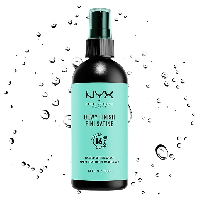 NYX PROFESSIONAL MAKEUP Makeup Setting Spray - Dewy Finish, Long-Lasting Face Mist for up to 16HR Wear, Vegan Formula, JUMBO Size