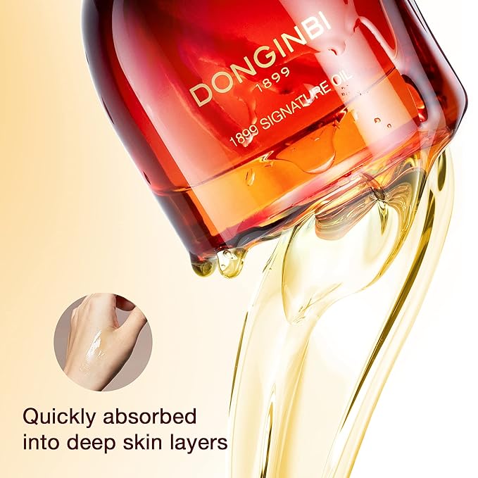 Donginbi 1899 Signature Oil - Mother's Day Gifts, Face Oil for Women with Red Ginseng Extraction Technology, Jojoba Seed Oil & Sweet Almond Oil, Korean Skin Care, 0.88 floz / 25ml
