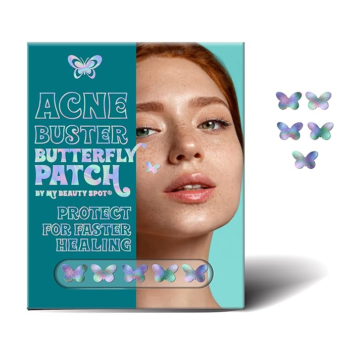 My Beauty Spot Pimple Patches Cute Acne Patches for Face 20 Pcs with Tea Tree Extra & Salicylic Acid, Butterfly, Daisy and Rainbow Colorful Fun Designs – Pimple Patches for Face Acne Spot Treatment