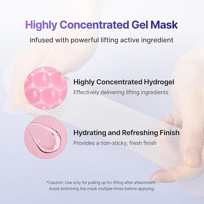 MEDITHERAPY Tension Up Mask 5EA - Korean Collagen Face V Line Lifting Mask - Hydrating Firming & Skin Tightening for Sharp & Sculpted Contour - Matrixyl & Peptide Gel Facial Mask for Youthful Radiance