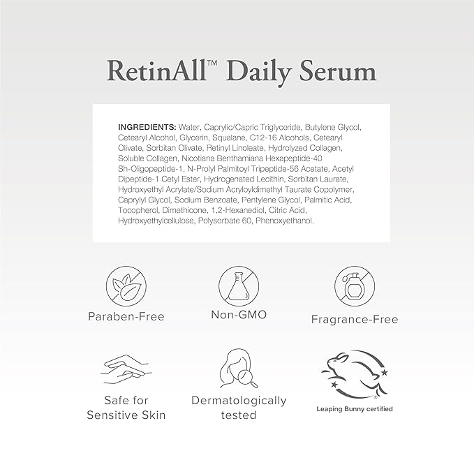 SeroVital Beauty RetinAll Daily Serum – Redefining Retinol – Retinoid Skin Serum – Anti Wrinkle Face Serum for Women, 1 oz