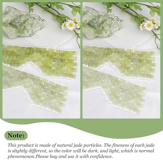 Jade Eye Mask, Facial Cooling Mask with 100% Real Jade for Hot & Cold Therapy to Reduce Wrinkles, Puffiness, Migraines, and Anti-Aging
