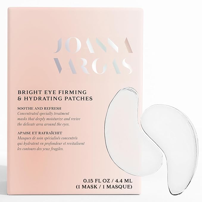 Joanna Vargas Eye Gel Mask - Firming Under Eye Patches Hyaluronic Acid & Chamomile - Depuffing Eye Patches for Dark Circles & Eye Bags - Under Eye Mask Gel Eye Patches for Youthful Skin - Single Sheet