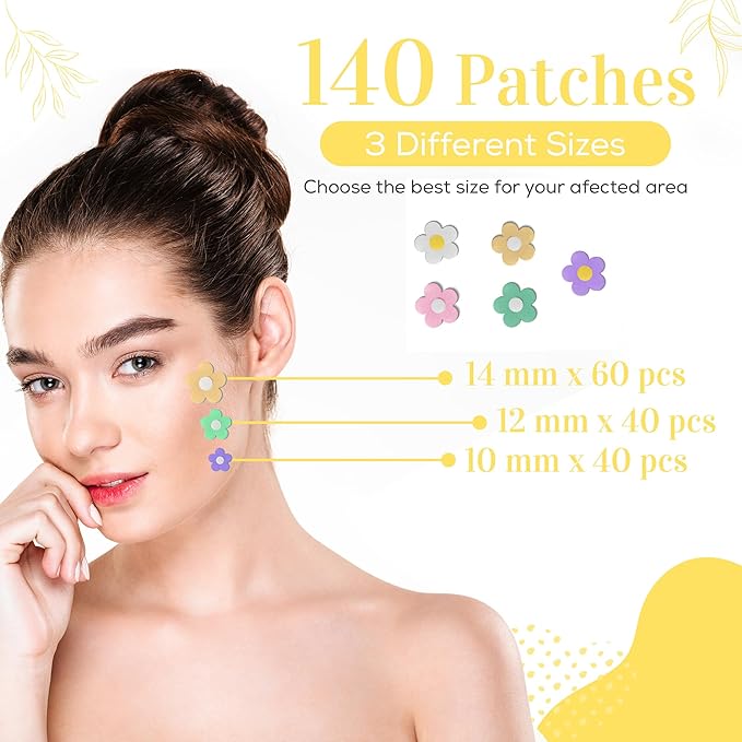 My Beauty Spot Pimple Patches Cute Acne Patches for Face (140 Patches) with Hydrocolloid, Tea Tree Extra & Salicylic Acid, Colorful Fun Designs – Pimple Patches for Face Acne Spot Treatment