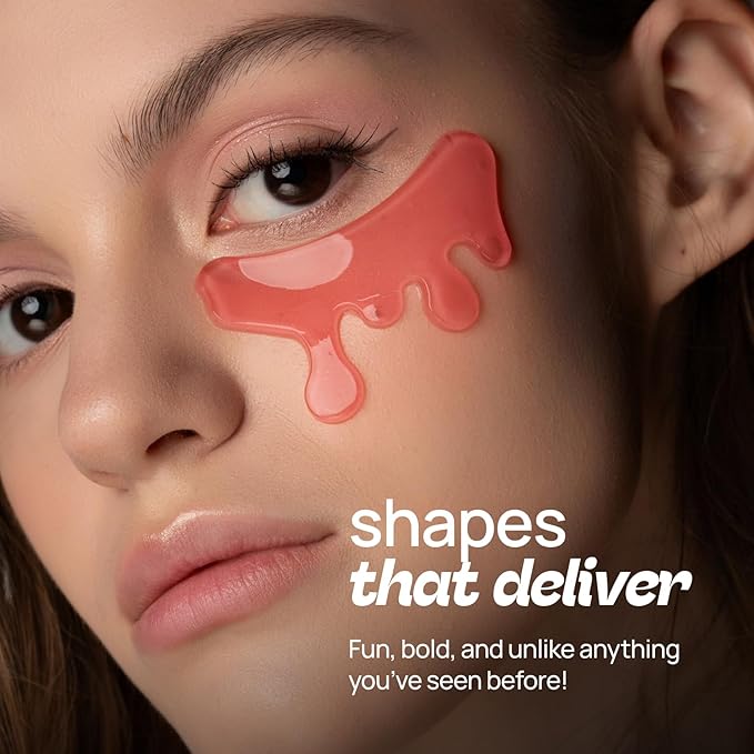 Under Eye Patches 12 Pairs of Themed Hydrogel Eye Gel Pads - For Puffy Eyes and Dark Circles, Under Eye Bags, Wrinkles - Hungover Set with Menthol & Taurine