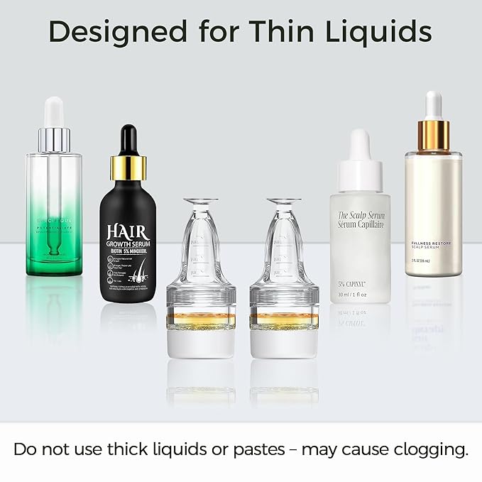 Scalp Applicator, One-Minute Direct-to-Scalp Precision, Minoxidil Applicator for Hair Growth, Hair Serum Applicator, Minoxidil Scalp Applicator Comb Tool Bottle, Ideal for Thin Scalp Treatments