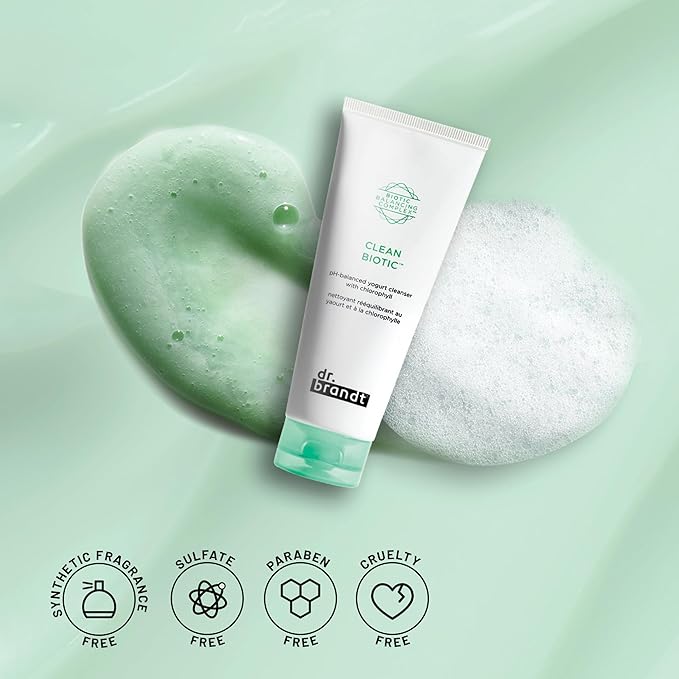 Dr. Brandt Clean Biotic - pH-Balancing Yogurt Cleanser - Melts Away Dirt, Debris, Pollution, Makeup, Sunscreen & Excess Oil - 3.5 fl oz, Pack of 2