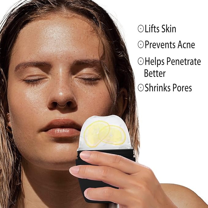 2Pack Ice Face Roller, Reclua Silicone Ice Roller for Face to Tighten and Lift skin, Face & Eye Puffiness Relief, Reusable Facial Ice Mold for Neck to Enhance Natural Glow, Skin Care for Women (2Pack)