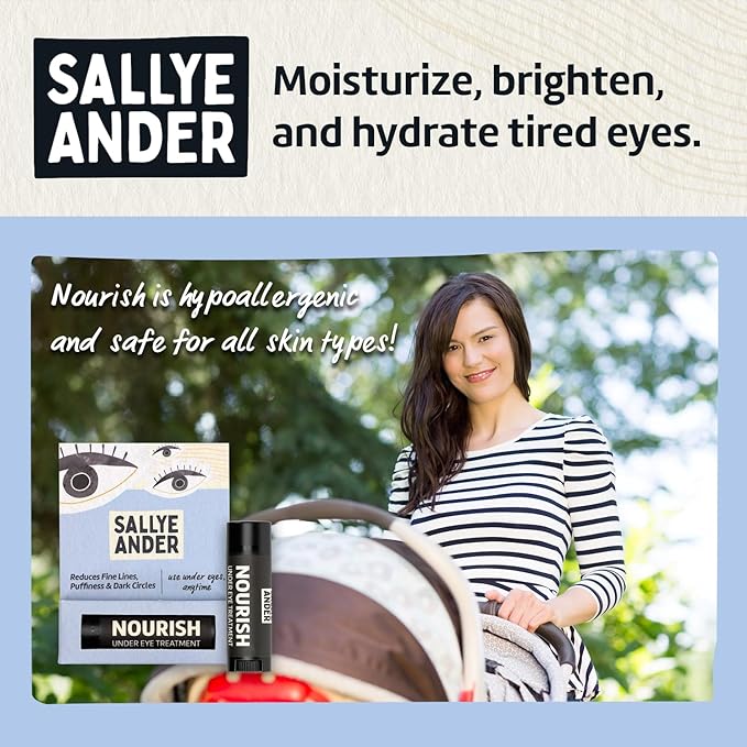 SALLYEANDER Nourish Under Eye Treatment for Dark Circles, Crow's Feet, Fine Lines, and Puffiness - Nourish, Moisturize & Gently Restore Tender Under Eye Skin - 100% Handmade