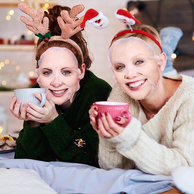 Timgle 12 Pcs Christmas Stocking Stuffers Bulk Facial Masks Skincare Face Sheet Masks Holiday Gifts for Women, Fragrance Hydrating Face Mask Spa Gifts Bulk for Coworker Adults Stocking Stuffer