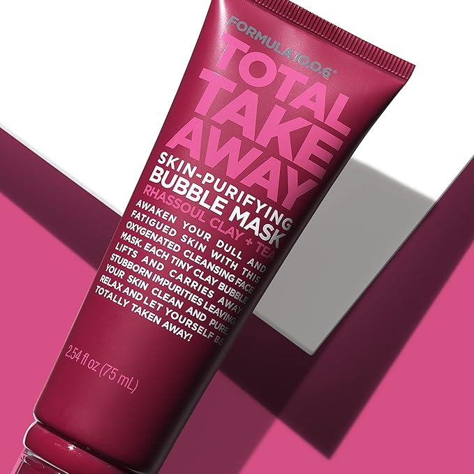 Formula 10.0.6 Total Take Away Skin-Purifying Bubble Mask (2.54 Fl. Oz.) Clay Bubble Mask that Lifts and Carries Away Impurities -Vegan, Paraben-Free, Dye-Free & Cruelty-Free