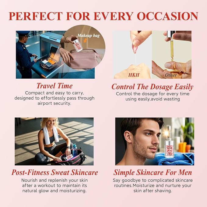 Retinol Serum For Face Anti-Aging 30 Capsules With Scissors, Vitamin C Anti-Wrinkle, Vitamin A Retinol Collagen Anti-Aging Night Serum For Women,Smooth,Hydrate,Firming Skin,Travel Portable