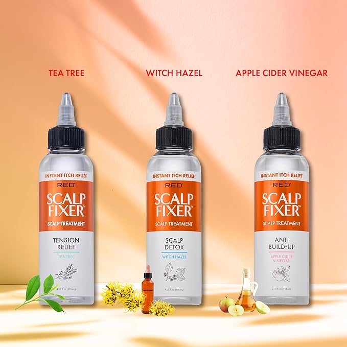 Red by Kiss Scalp Fixer Dry & Itchy Scalp Treatment Instant Cooling Sooth, Hydration & Buildup Control, Detoxify & Balance Healthy Hair (4 fl.oz, Tea Tree(Tension Relief))