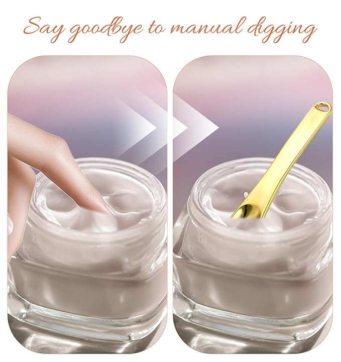 Mini Metal Makeup Spatula - Reusable Stainless Steel Cosmetic Scoop Tool for Face Mask Creams, Lotions & Moisturizers, Precision Skin Care Applicator (4 Pack)