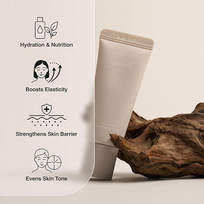 KREME I – Organic Korean Eye Cream, Anti-Aging Treatment for Dark Circles & Fine Lines, Skin Elasticity, Non-Toxic Korean Face Moisturizer, Paraben-Free Skincare (0.7 fl oz / 20g)