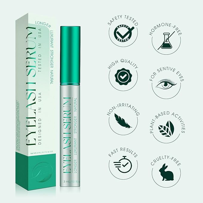 Lash Treatment:Strengthen and nourish lashes for a healthier look. 0.1 Fl. Oz (3 mL) (Green)