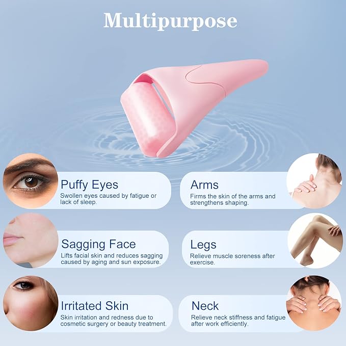 Ice Roller, Upgrated Ice Roller for Face, Eye Puffiness Relief, Prevents Wrinkles, Srinks Pores, Ice Face Roller Skin Care Products, Wonderful Christmas Gifts for Girls Women Sister Daughter Her