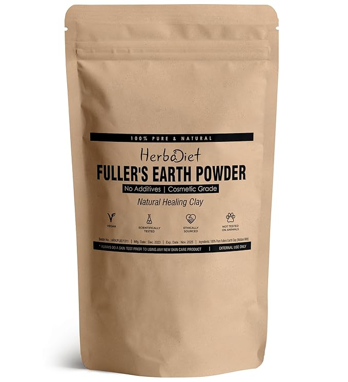 Fuller's Earth Clay Powder, 100g | 100% Pure & Natural | Indian Healing Clay for Skin Care & Face Pack