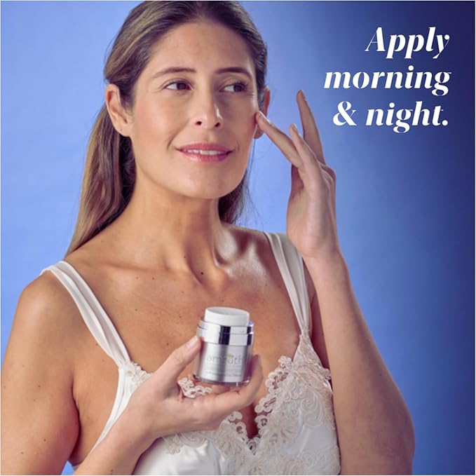 Amruth Resveratrol Daily Anti-Aging Facial Cream, 1oz Jar with Pump, Lightweight, Firms and Nourishes Skin, Smooths Appearance of Fine Lines and Wrinkles