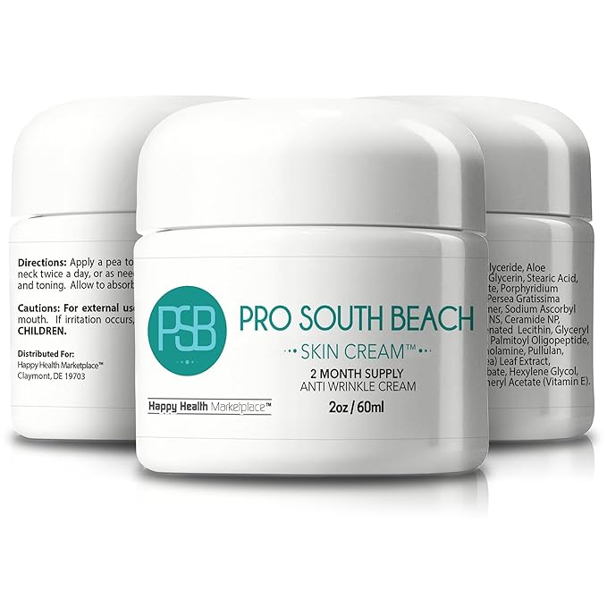 Pro South Beach Skin Cream - 2 Month Supply Anti Wrinkle Cream - Our Best Anti Aging Cream for Women - Anti Wrinkle Cream for Men - Anti Wrinkle Cream for Women - Day & Anti Wrinkle Night Cream