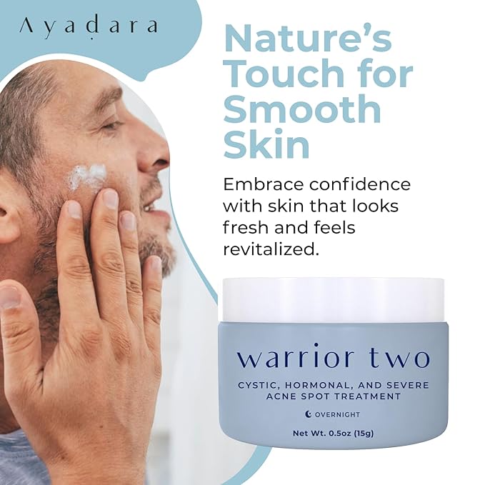 Cystic Acne Spot Treatment Overnight Hormonal Acne Treatment for Face & Body Sulfur Cream for Women Men & Teens Effective for Stubborn Breakouts 120 Uses