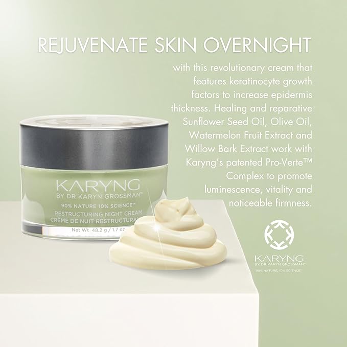 KARYNG Restructuring Night Cream, Overnight Cream Face Moisturizer, Firming Anti Aging Face Cream, Hydrating and Firming Overnight Cream for Face, 1.7oz