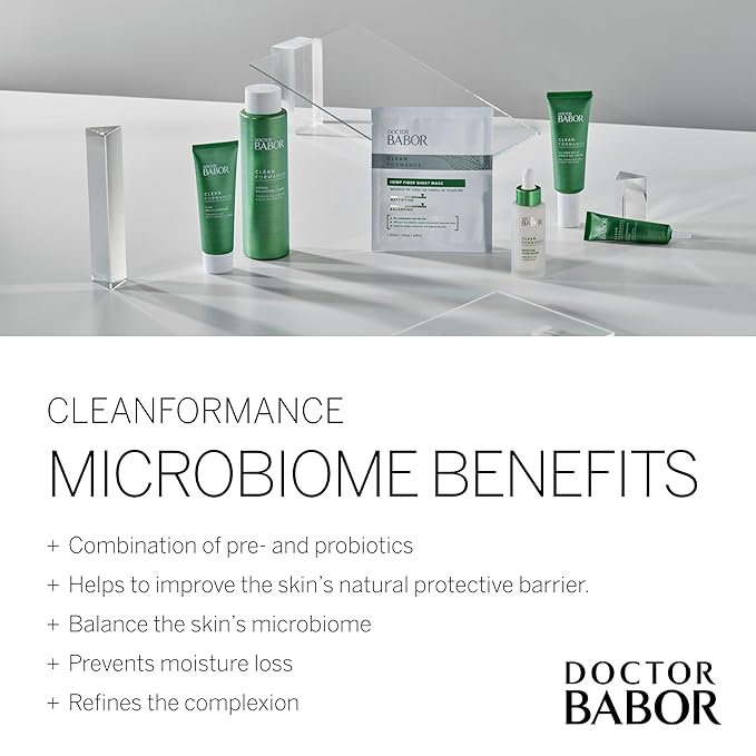 BABOR CLEANFORMANCE Moisture Glow Cream, Lightweight Daily Moisturizer with Light-Reflecting Pigments, Instant Glow and Hydration, Prebiotics & Probiotics Facial Cream, Radiant Even Complexion, 1.7 oz
