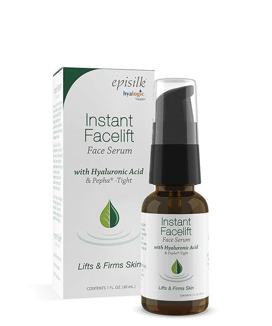 Hyalogic Instant Facelift Serum w/Hyaluronic Acid & Pepha Tight Formula to Lift, Firm & Tighten Skin - Lessens Fines Lines & Wrinkles - 1oz