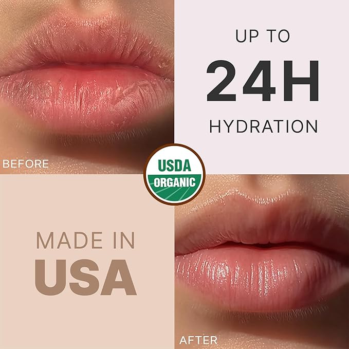 USDA Organic Peppermint Lip Balm - USA Made with Natural Ingredients, Chapstick for Dry Lips, Birthday Gifts for Her & Him, Hydrating Beauty Gifts for Women, Men, Teens & Kids, Lip Moisturizer