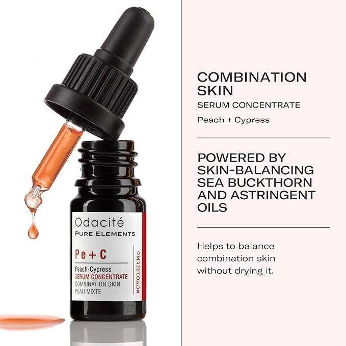Odacité Acne Serum Concentrate for Face, Pore Cleanser Facial Oil for Combination Skin with Peach & Cypress - Purifying Anti-Aging Facial Serum for Balanced-Looking Complexion - 0.17 fl. oz