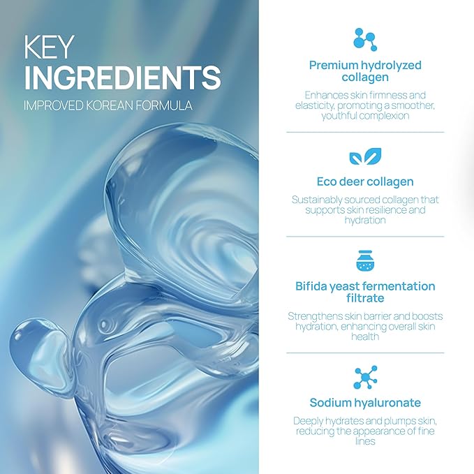 Welaroise Bio-protein collagen deep face hydrogel mask, intense moisturization, deep hydration (Pack og 16)