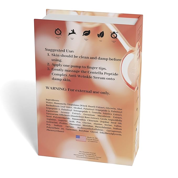 Centella Peptide Complex Anti Wrinkle Serum-Powerful Nighttime Collagen Hydration Booster, Tightens Skin and Reduces Fine Lines & Wrinkles. Made in the United States of America.